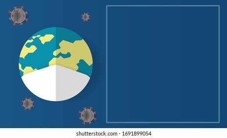 Save the world by using medical mask, Isolated concept illustration vector