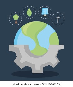 save the world and clean energy concept design