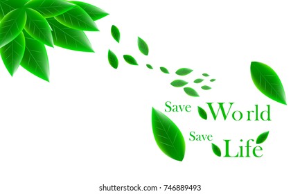 Save world Clean energy Vector