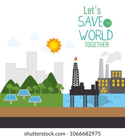 save the world concept icon