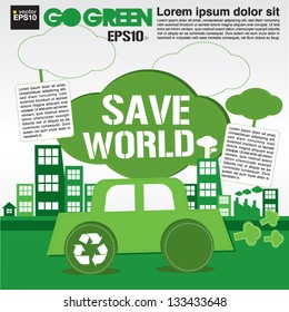 Save world concept illustration vector.EPS10