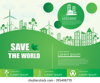 save the world, concept of infographics. Vector illustration EPS10.