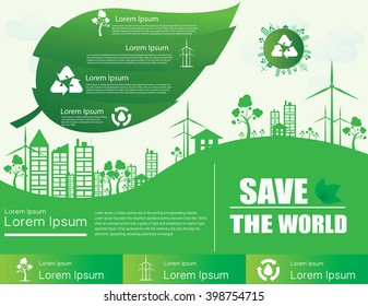 save the world, concept of infographics. Vector illustration EPS10.