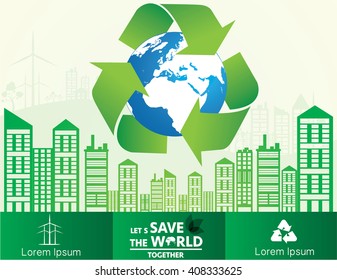 save the world, concept of infographics. Vector illustration EPS10.