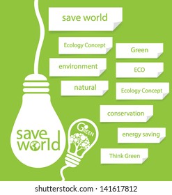 Save world. Design Template. vector illustration.