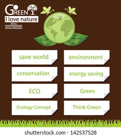 Save world. Design Template. vector illustration.