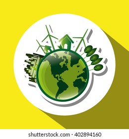 Save world design, vector illustration