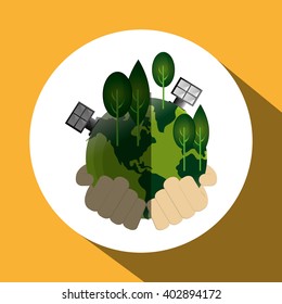Save world design, vector illustration