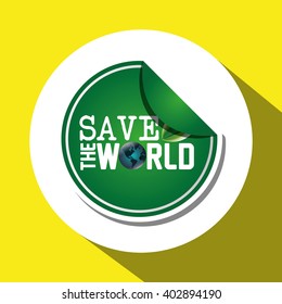 Save world design, vector illustration