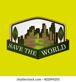 Save world design, vector illustration