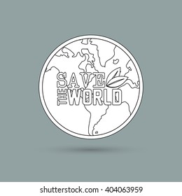 Save World design, vector illustration