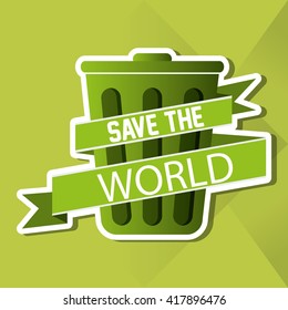 Save World design, vector illustration