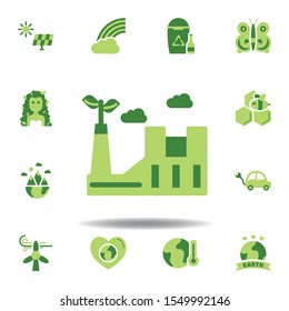 save the world, eco factory colored icon. Elements of save the earth illustration icon. Signs and symbols can be used for web, logo, mobile app, UI, UX on white background