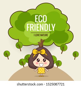 Save world. Eco friendly. Ecology concept. Vector illustration.