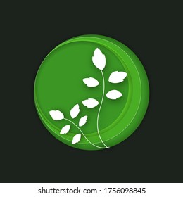 Save the world with ecology and conservation concept. with nature background layered paper art style.Vector illustration.