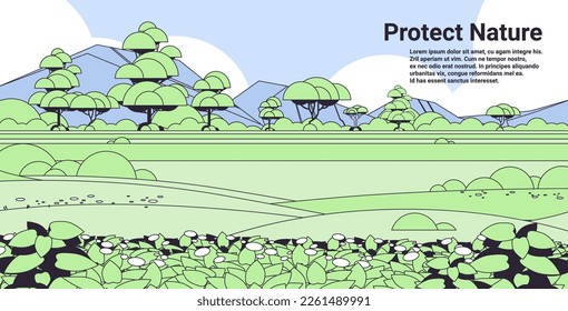 save the world with ecology environment conservation concept landscape background