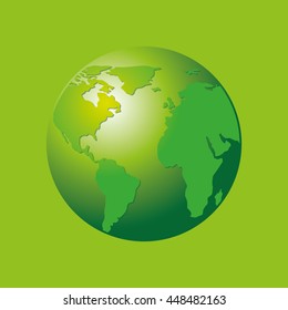 save world ecology green concept, vector illustration