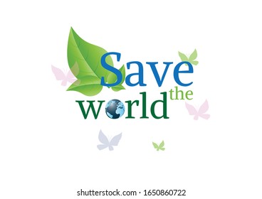 Save World Ecology Infographic connection concept background Vector Illustration