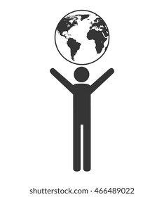 save world ecology , isolated flat icon design