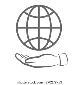 save world environment protection icon vector illustration