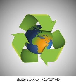 Save The World - Environmentally Friendly Planet | Vector Illustration