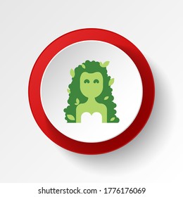 save the world, gaia colored button. Elements of save the earth. Signs and symbols can be used for web, logo, mobile app, UI, UX