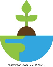 Save The World Globe Icon Vector Flat Illustration