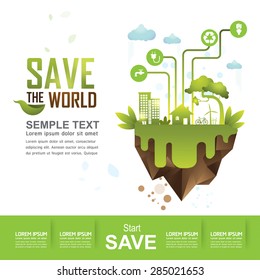 Save the World and Go Green Concept