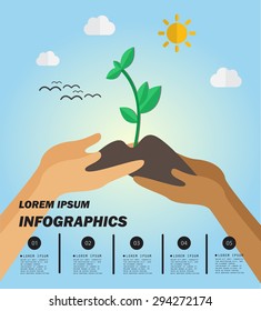 Save the World and Go Green Concept , Vector Illustration