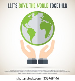 Save the World and Go Green Concept
