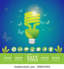 Save World Go Green Vector