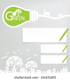 Save world. Green concept vector illustration.