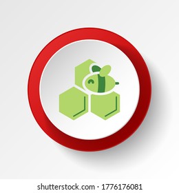 save the world, honeycomb colored button. Elements of save the earth. Signs and symbols can be used for web, logo, mobile app, UI, UX