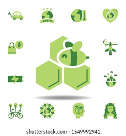 save the world, honeycomb colored icon. Elements of save the earth illustration icon. Signs and symbols can be used for web, logo, mobile app, UI, UX on white background