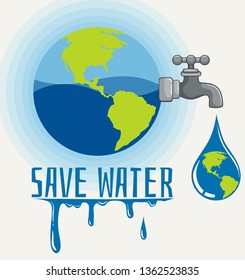 Save the world icon illustration