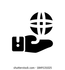 save world icon isolated sign symbol vector illustration - with style glyph icons
