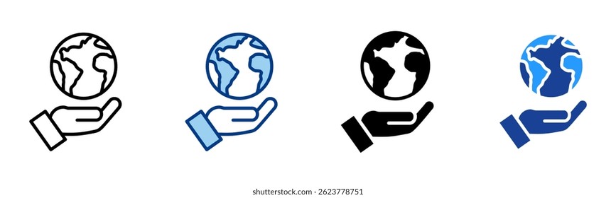 Guardar La Colección de Vector de Estilo Múltiple de World Icon