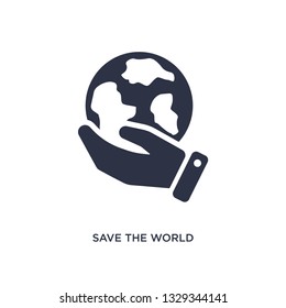 save the world icon. Simple element illustration from ecology concept. save the world editable symbol design on white background. Can be use for web and mobile.