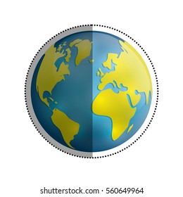 Save the world icon vector illustration graphic design