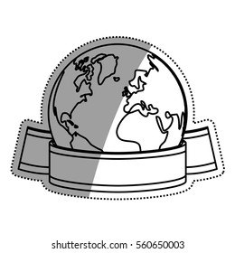 Save the world icon vector illustration graphic design