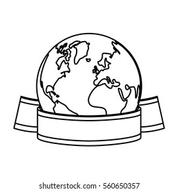 Save the world icon vector illustration graphic design