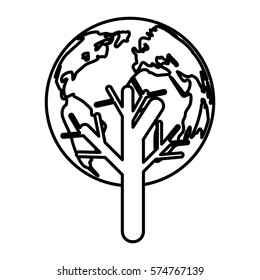 Save the world icon vector illustration graphic design