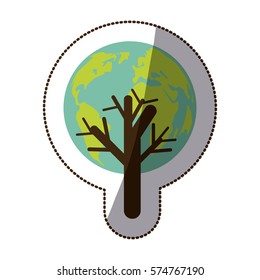 Save the world icon vector illustration graphic design