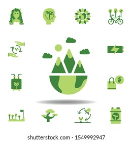 save the world, landscape colored icon. Elements of save the earth illustration icon. Signs and symbols can be used for web, logo, mobile app, UI, UX on white background