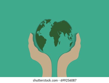 Save world save life. Vector ecology. 