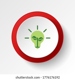 save the world, lightbulb colored button. Elements of save the earth. Signs and symbols can be used for web, logo, mobile app, UI, UX