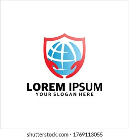 Save world logo design template