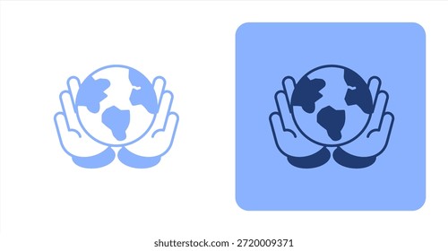 Guardar Mundo mixtoIlustración de color de dos tonos y fondo contrastante