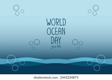 Save World oceans day underwater banner