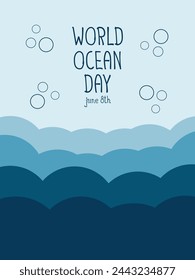 Save World oceans day underwater banner